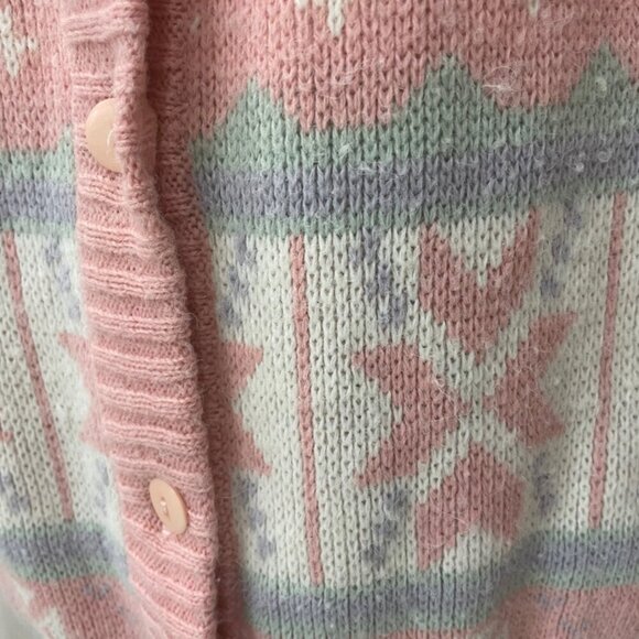 VINTAGE 1970 JANTZEN SWEATER KNITTED PINK Sz 2XL COQUETTE GRANDMA CORE ICONIC - Picture 13 of 16
